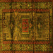 Square Persian Yellow Traditional Rug, tr3118yw
