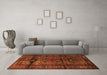 Machine Washable Persian Orange Traditional Area Rugs in a Living Room, wshtr3118org