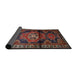 Sideview of Traditional Dark Gold Brown Persian Rug, tr3119