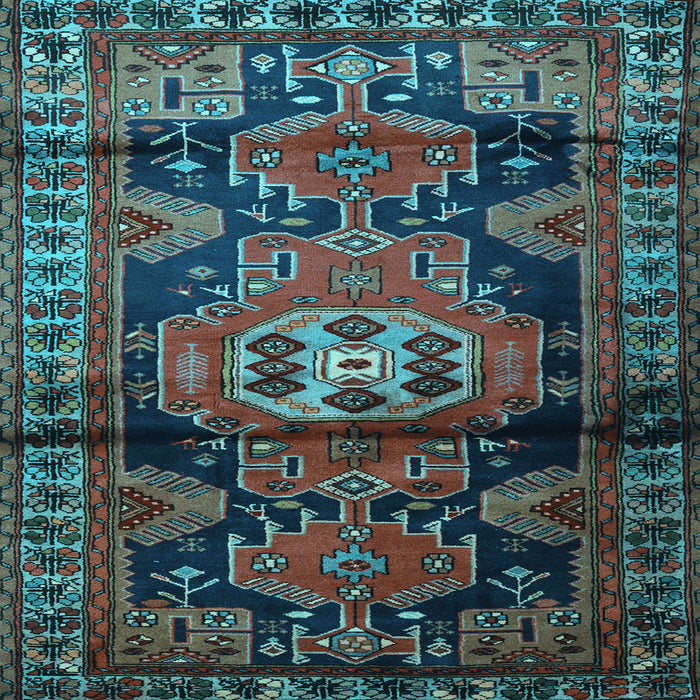 Square Persian Light Blue Traditional Rug, tr3119lblu