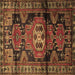 Square Machine Washable Persian Brown Traditional Rug, wshtr3119brn