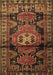 Machine Washable Persian Brown Traditional Rug, wshtr3119brn