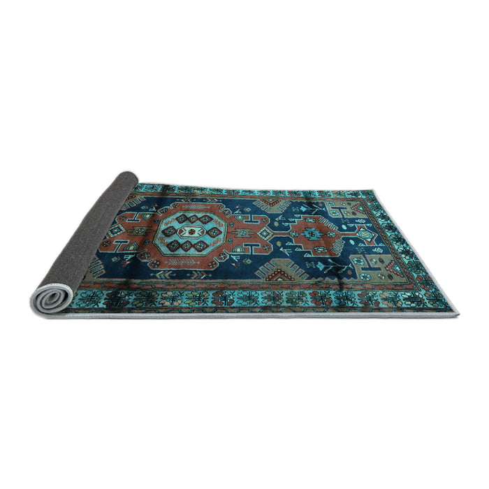 Sideview of Persian Light Blue Traditional Rug, tr3119lblu