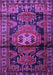 Machine Washable Persian Purple Traditional Area Rugs, wshtr3119pur