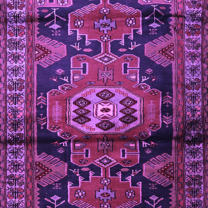 Machine Washable Persian Purple Traditional Area Rugs, wshtr3119pur