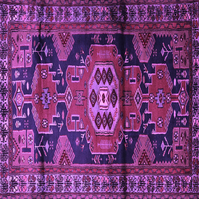 Square Machine Washable Persian Purple Traditional Area Rugs, wshtr3119pur