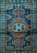 Machine Washable Persian Light Blue Traditional Rug, wshtr3119lblu