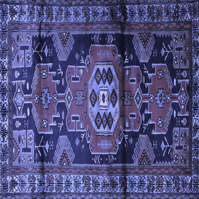 Square Persian Blue Traditional Rug, tr3119blu