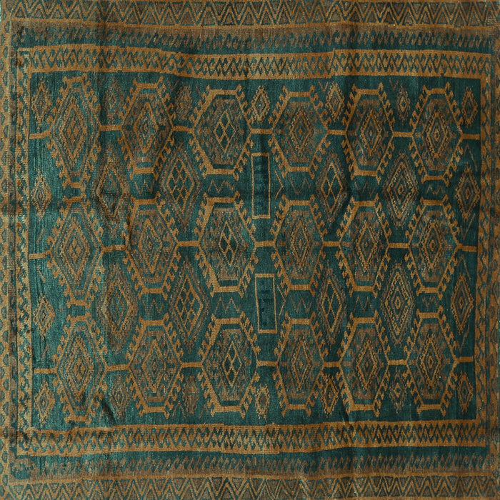Square Persian Turquoise Traditional Rug, tr311turq