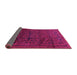 Sideview of Persian Pink Traditional Rug, tr311pnk