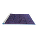 Sideview of Machine Washable Persian Blue Traditional Rug, wshtr311blu