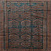 Square Machine Washable Persian Light Blue Traditional Rug, wshtr311lblu