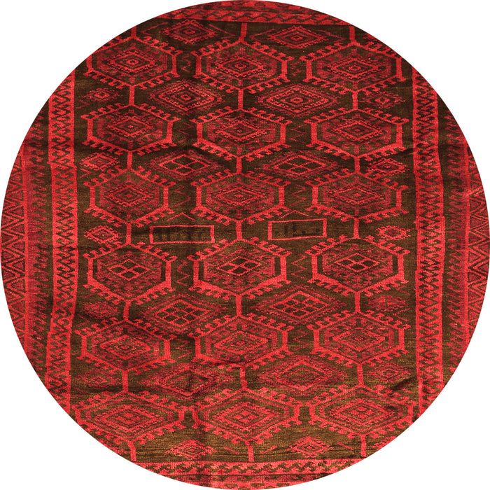 Square Persian Orange Traditional Rug, tr311org