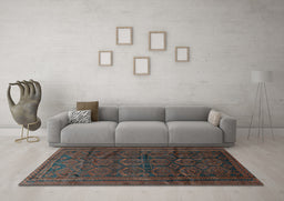 Machine Washable Persian Light Blue Traditional Rug in a Living Room, wshtr311lblu