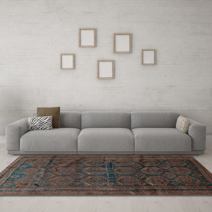 Machine Washable Persian Light Blue Traditional Rug in a Living Room, wshtr311lblu