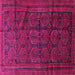 Square Persian Pink Traditional Rug, tr311pnk