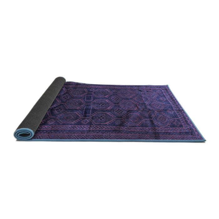 Sideview of Persian Blue Traditional Rug, tr311blu