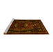 Sideview of Machine Washable Persian Yellow Traditional Rug, wshtr3120yw