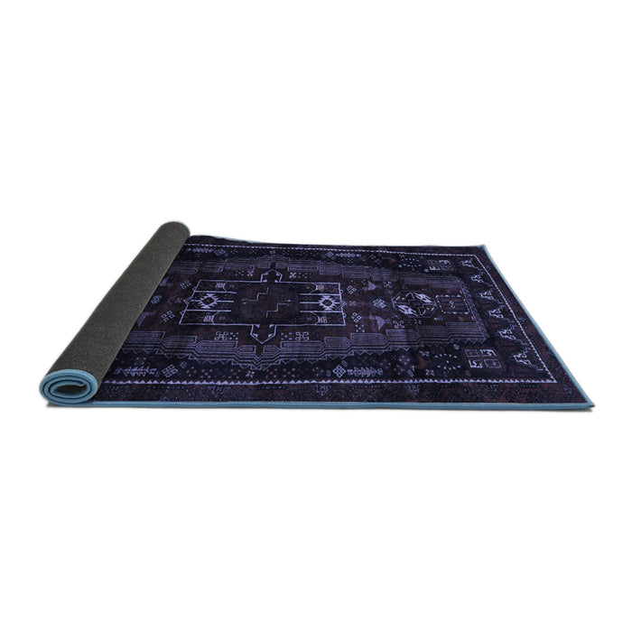 Sideview of Persian Blue Traditional Rug, tr3120blu