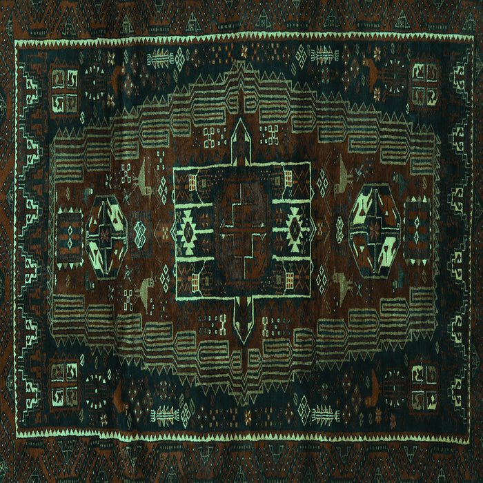 Square Persian Turquoise Traditional Rug, tr3120turq