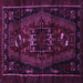 Square Machine Washable Persian Purple Traditional Area Rugs, wshtr3120pur