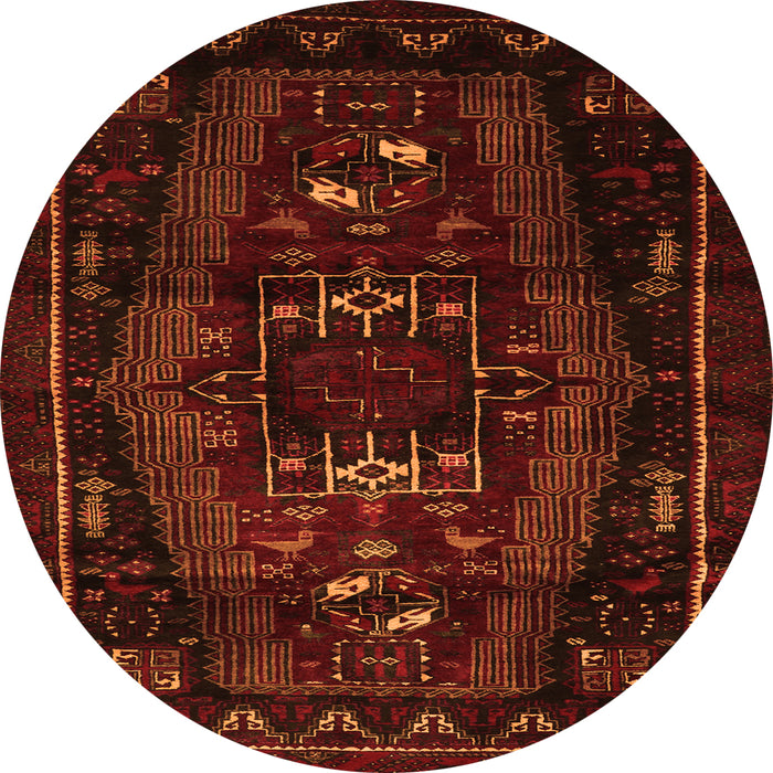 Machine Washable Persian Orange Traditional Area Rugs, wshtr3120org