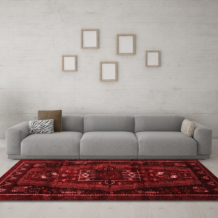 Traditional Red Washable Rugs