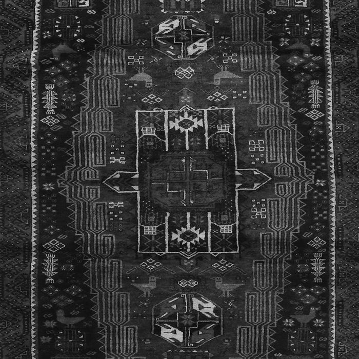 Serging Thickness of Machine Washable Persian Gray Traditional Rug, wshtr3120gry
