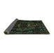 Sideview of Persian Turquoise Traditional Rug, tr3120turq