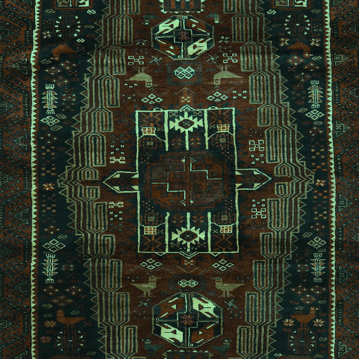 Machine Washable Persian Turquoise Traditional Area Rugs, wshtr3120turq