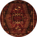 Square Persian Orange Traditional Rug, tr3120org