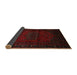 Sideview of Traditional Bakers Brown Persian Rug, tr3121