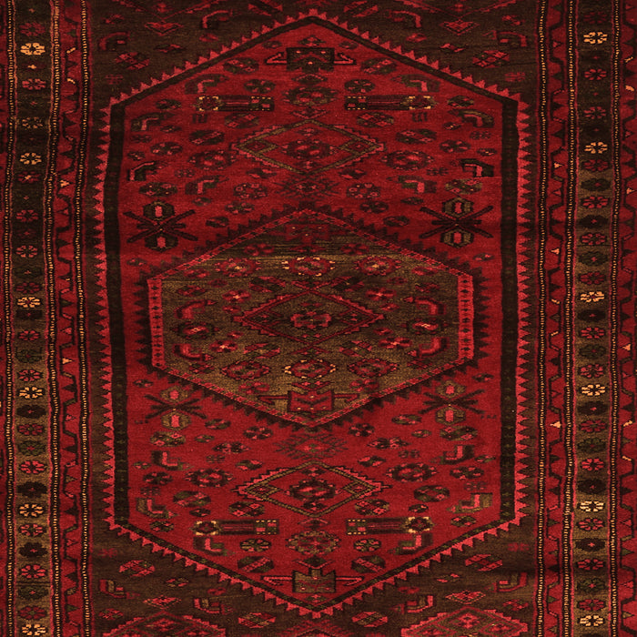 Serging Thickness of Machine Washable Persian Orange Traditional Area Rugs, wshtr3121org