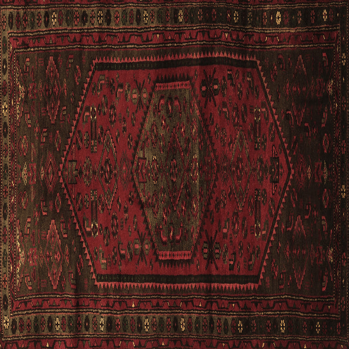 Square Persian Brown Traditional Rug, tr3121brn