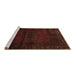 Sideview of Machine Washable Persian Brown Traditional Rug, wshtr3121brn