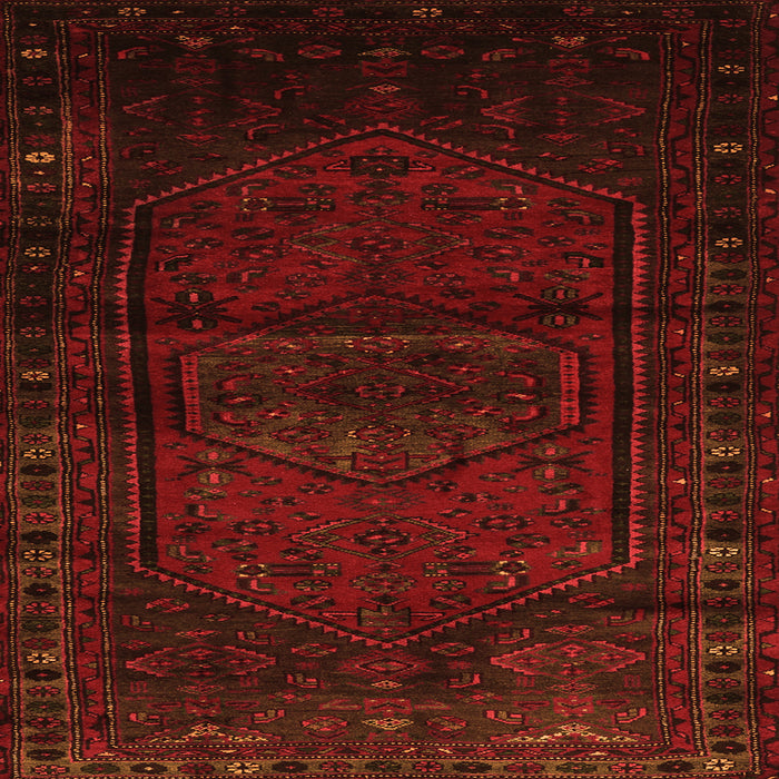 Serging Thickness of Persian Orange Traditional Rug, tr3121org