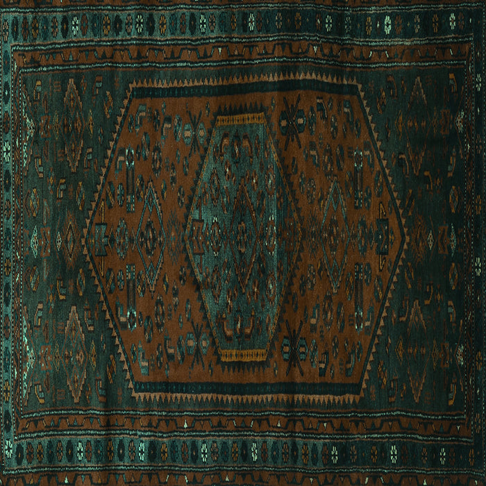 Square Machine Washable Persian Turquoise Traditional Area Rugs, wshtr3121turq