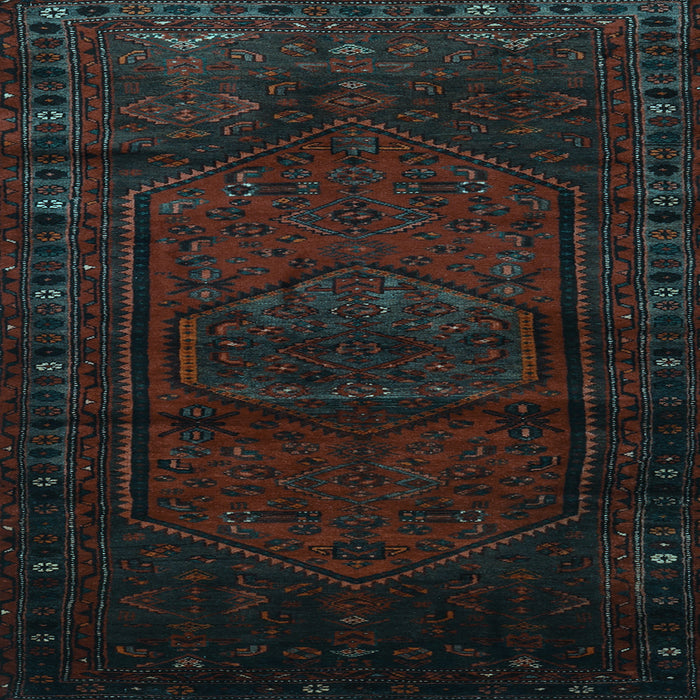 Square Machine Washable Persian Light Blue Traditional Rug, wshtr3121lblu