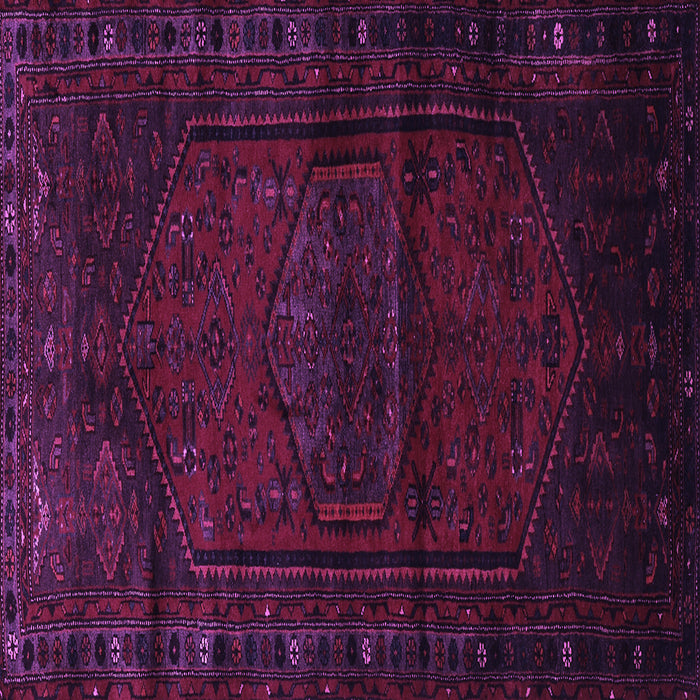 Square Persian Purple Traditional Rug, tr3121pur