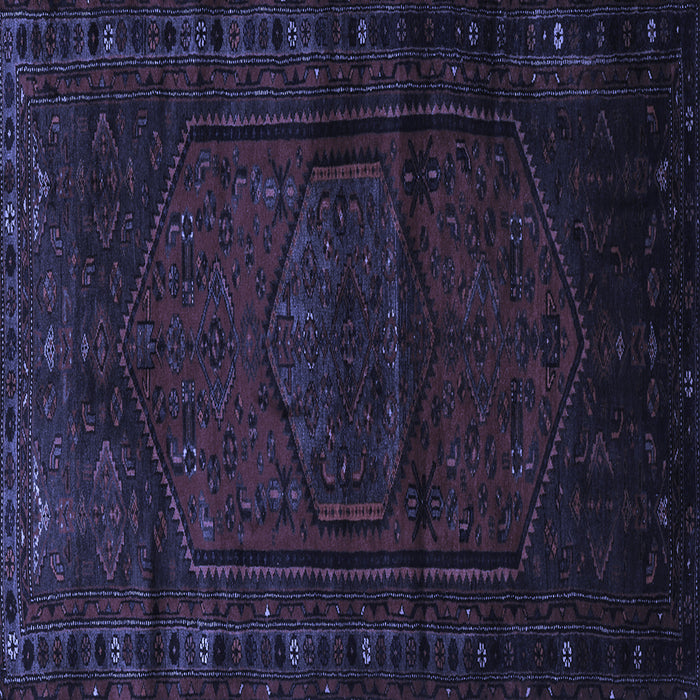 Square Persian Blue Traditional Rug, tr3121blu