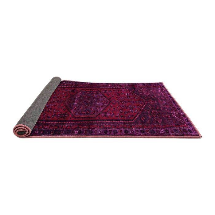 Sideview of Persian Pink Traditional Rug, tr3121pnk