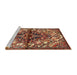 Sideview of Machine Washable Traditional Saffron Red Rug, wshtr3122