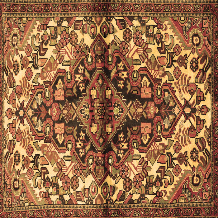 Square Persian Brown Traditional Rug, tr3122brn