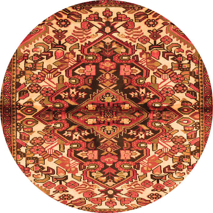 Square Persian Orange Traditional Rug, tr3122org