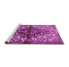 Sideview of Machine Washable Persian Purple Traditional Area Rugs, wshtr3122pur