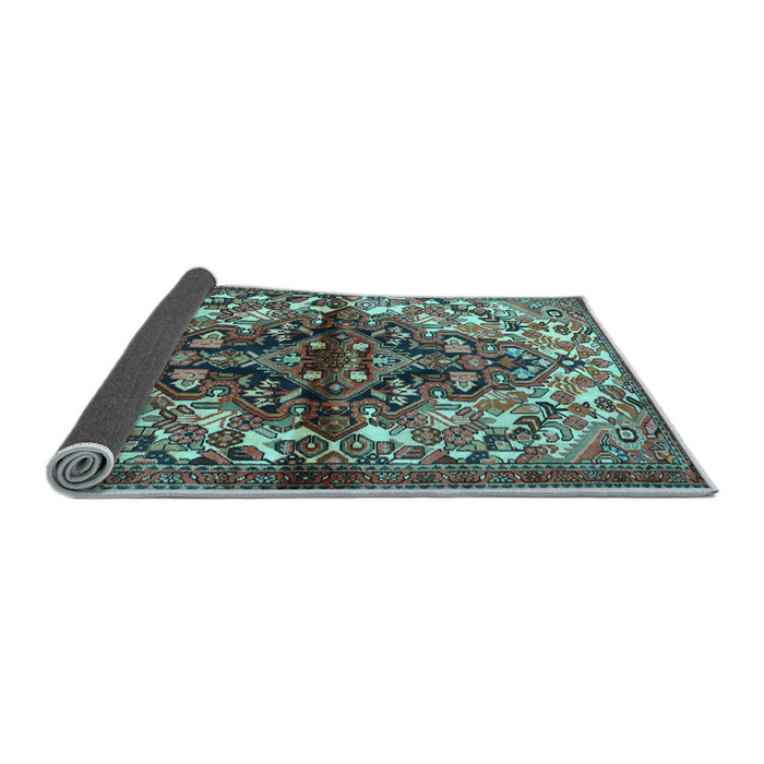 Sideview of Persian Light Blue Traditional Rug, tr3122lblu