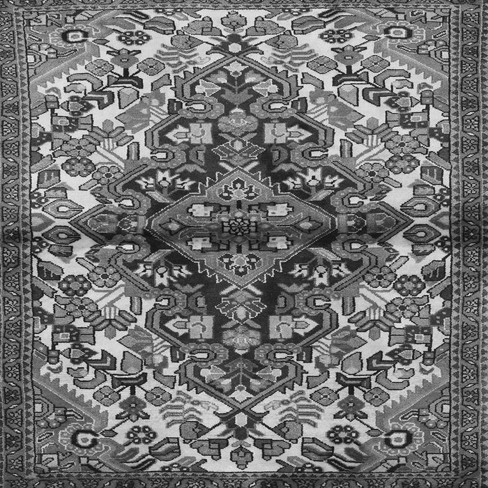 Round Machine Washable Persian Gray Traditional Rug, wshtr3122gry