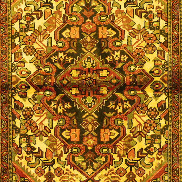 Machine Washable Persian Yellow Traditional Rug, wshtr3122yw