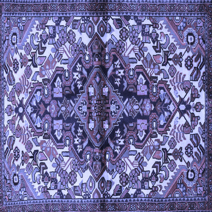 Square Persian Blue Traditional Rug, tr3122blu