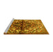 Sideview of Machine Washable Persian Yellow Traditional Rug, wshtr3122yw